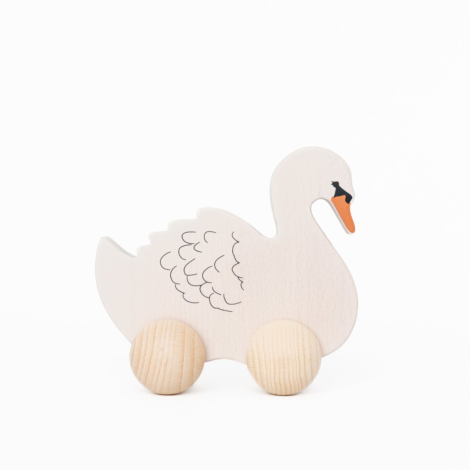 Konges Slojd Wooden Rolling Swan I Baby Gift for Little Girls – The Playful  Peacock