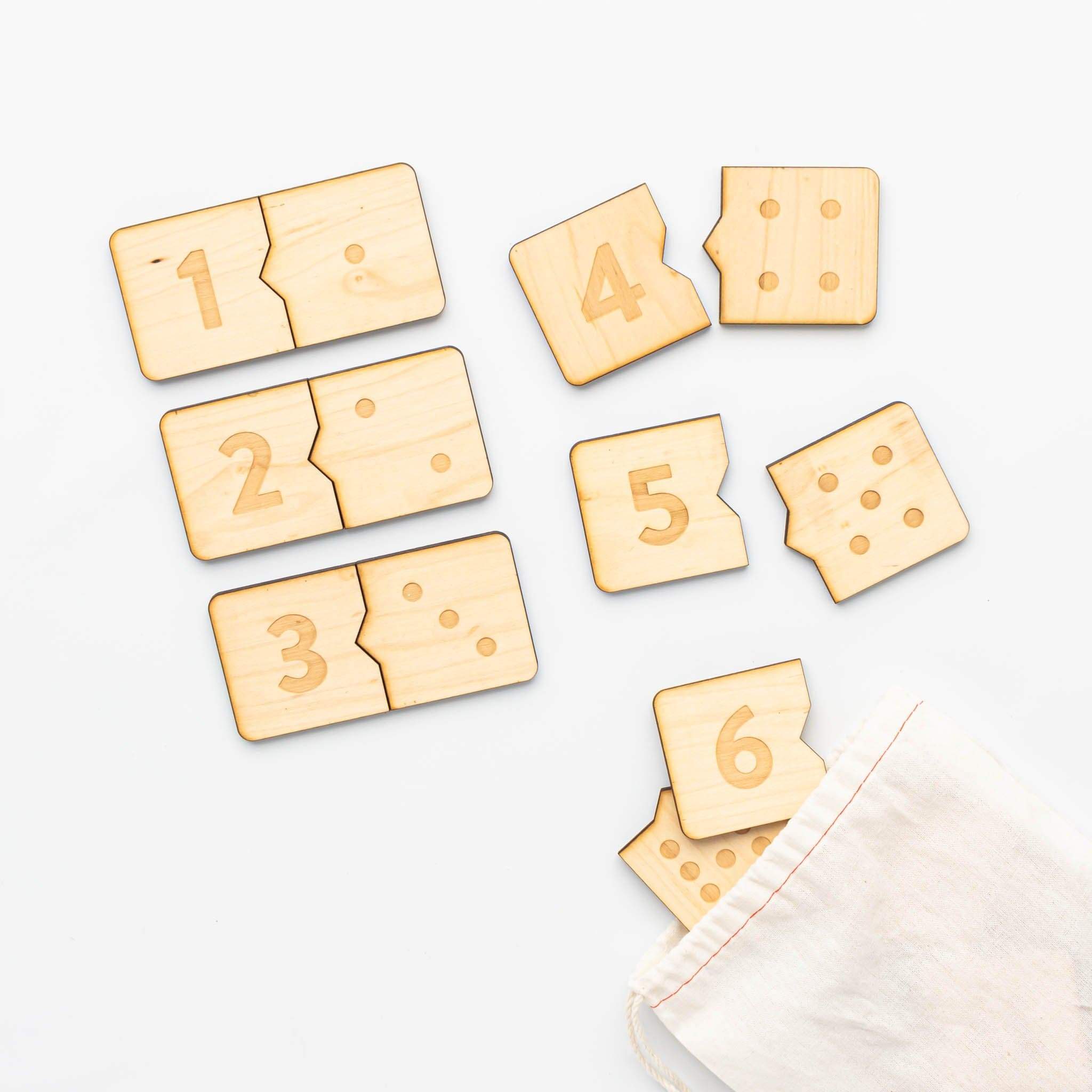 Wooden Number Puzzle & Matching Game | Explore Numbers | The Playful Peacock