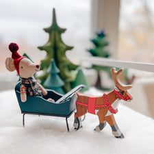 Wooden Reindeer Figurine | Wooden Christmas Toy