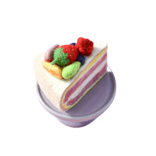 Felt Fresh Fruit Torte Slice | Play Food