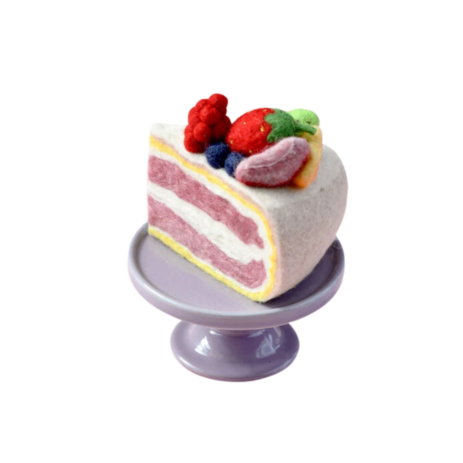 Felt Fresh Fruit Torte Slice | Play Food