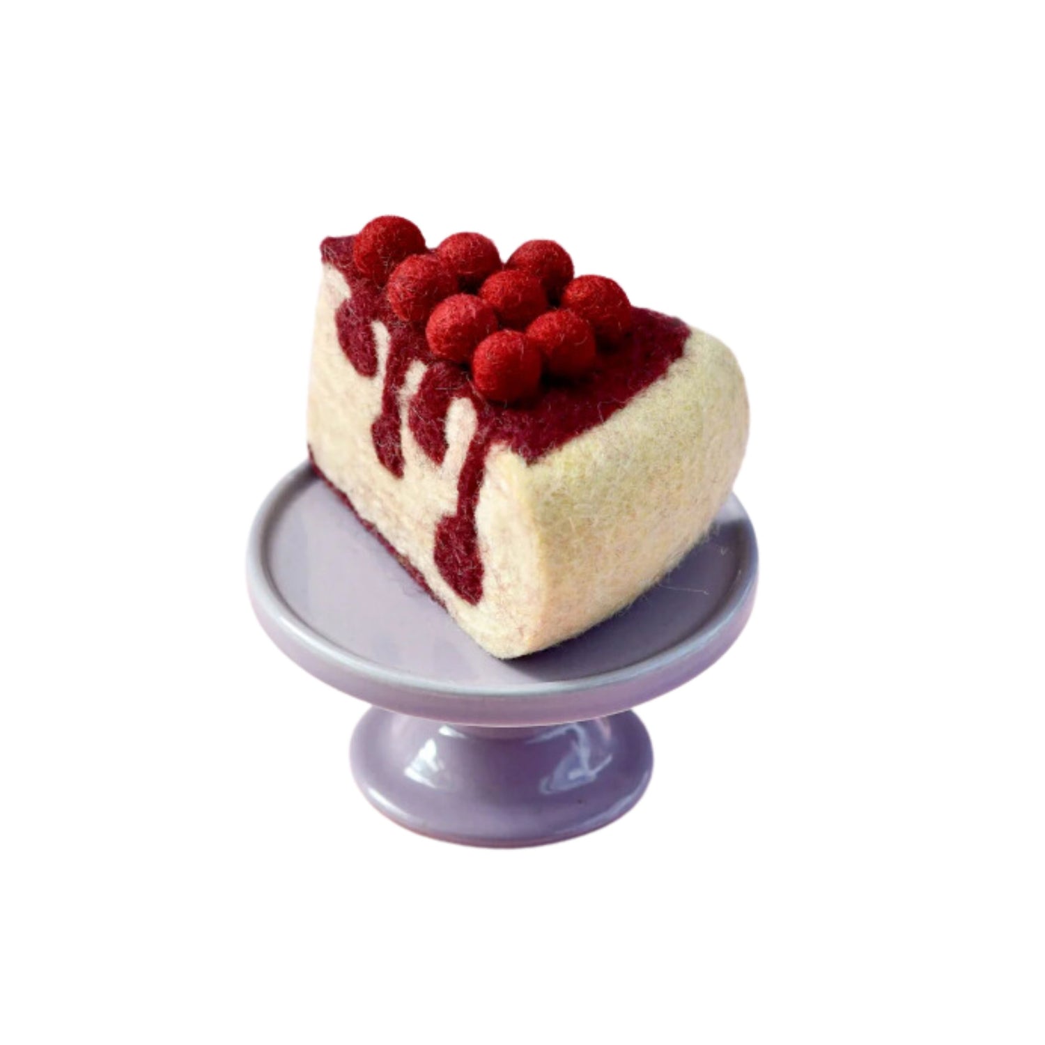 Felt Berry Cheesecake Slice | Play Food