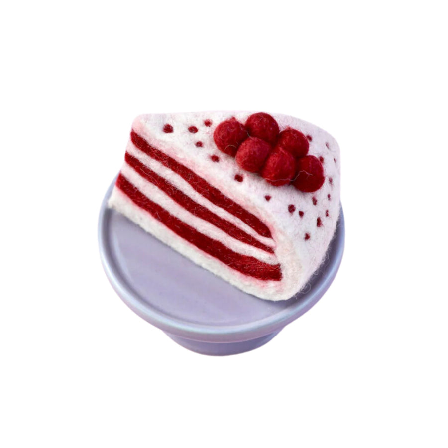 Felt Red Velvet Cake Slice | Play Food