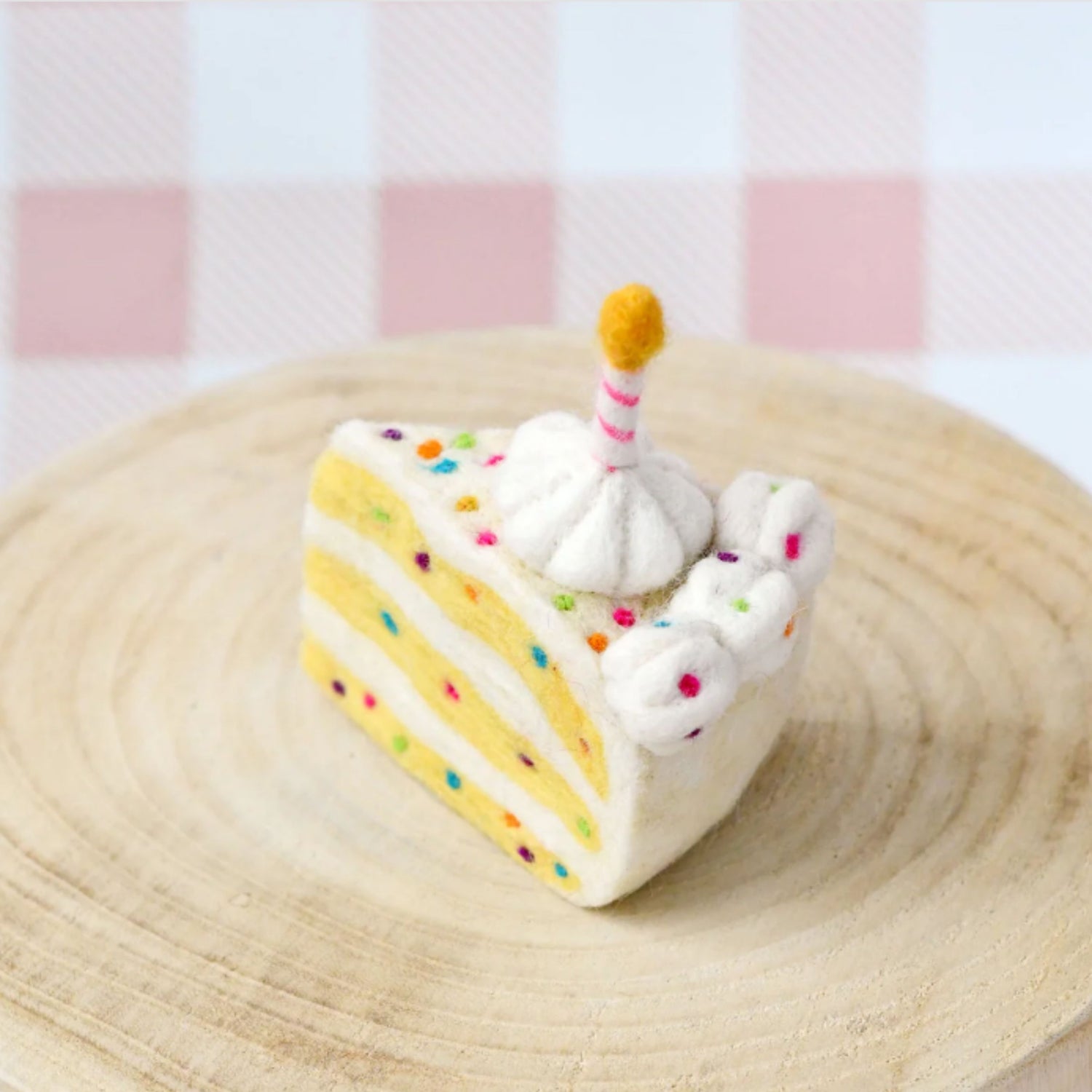 Felt Confetti Cake Slice | Play Food