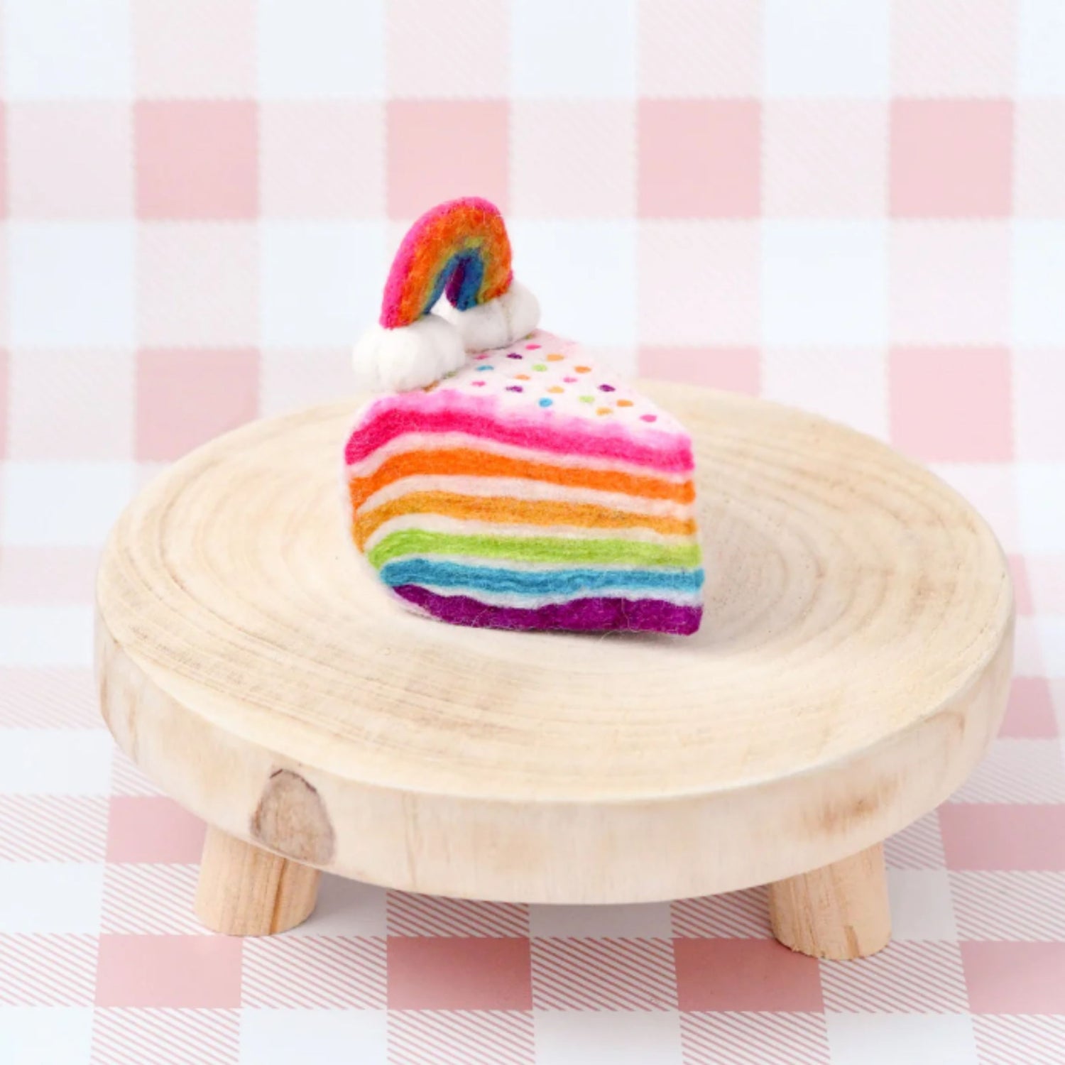 Felt Rainbow Cake Slice | Play Food