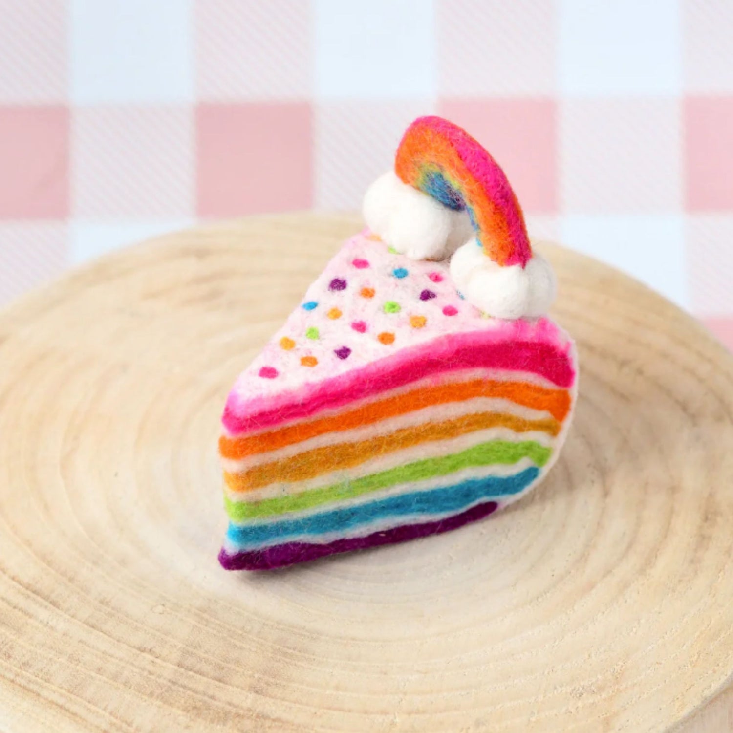 Felt Rainbow Cake Slice | Play Food