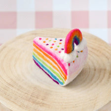 Felt Rainbow Cake Slice | Play Food