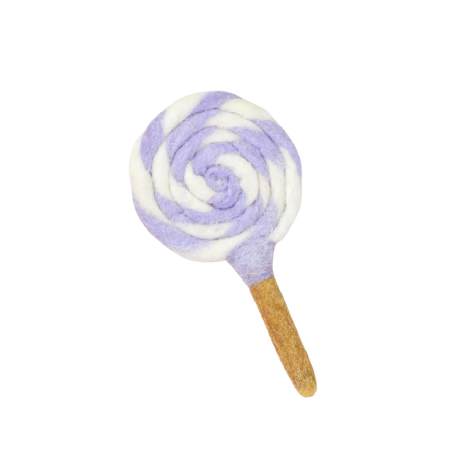 Felt Purple and White Swirl Lollipop | Play Food