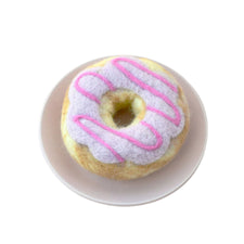 Felt Donut with Pink Drizzle | Play Food