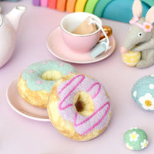 Felt Donut with Pink Drizzle | Play Food