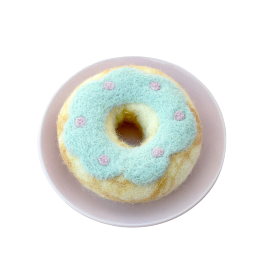 Felt Donut with Blue Frosting | Play Food