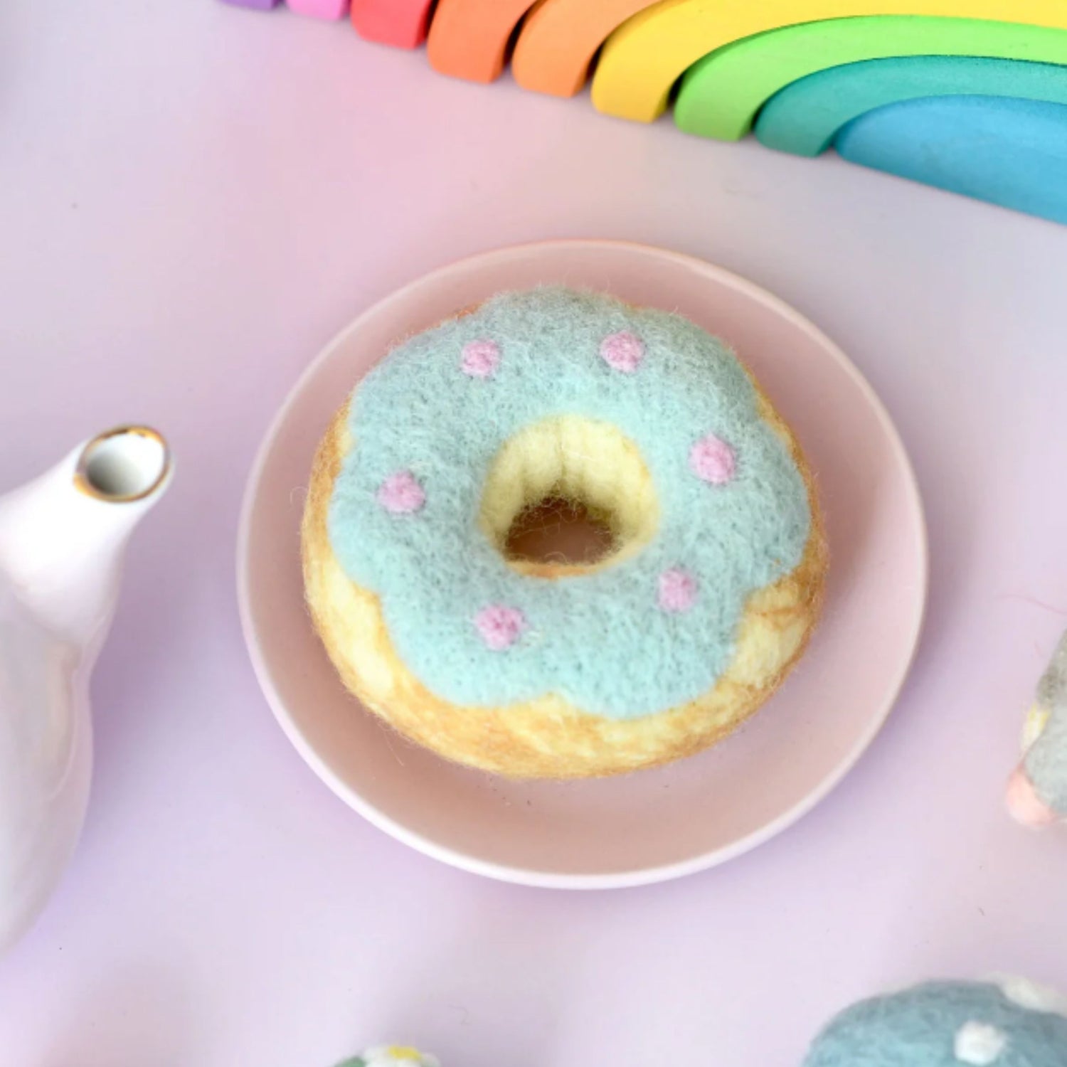 Felt Donut with Blue Frosting | Play Food