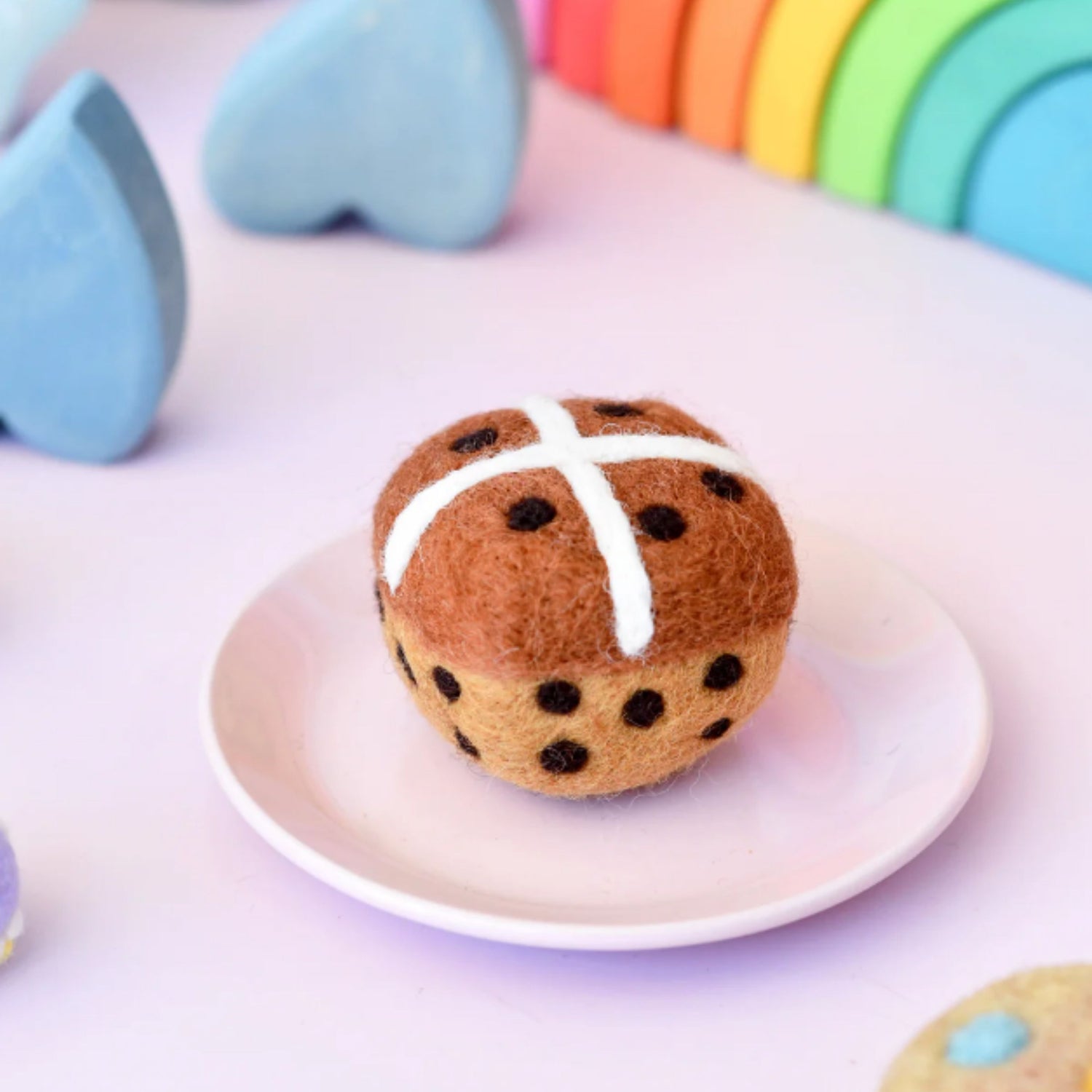 Felt Hot Cross Bun | Play Food