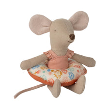 PRE-ORDER Maileg Beach Mouse with Float - Flowers (Little Sister)