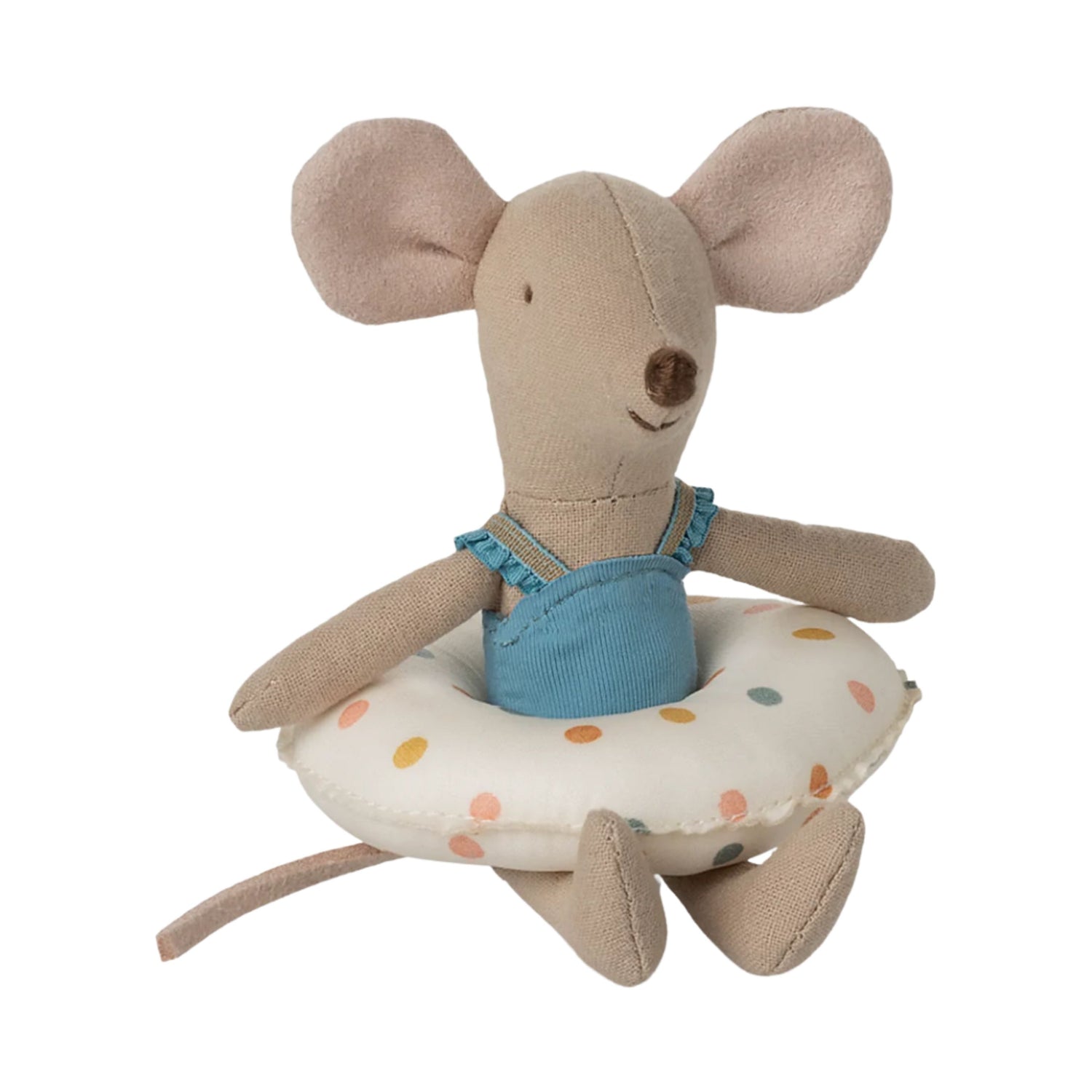 PRE-ORDER Maileg Beach Mouse with Float  - Multi Dot (Little Sister)