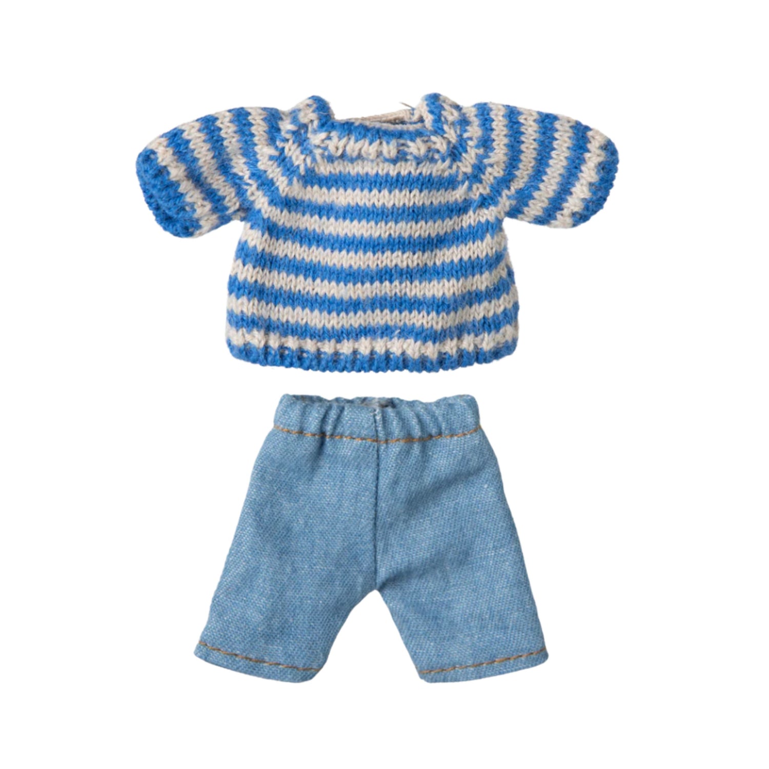 PRE-ORDER Maileg Blue Knitted Sweater and Pants (Big Brother Mouse)