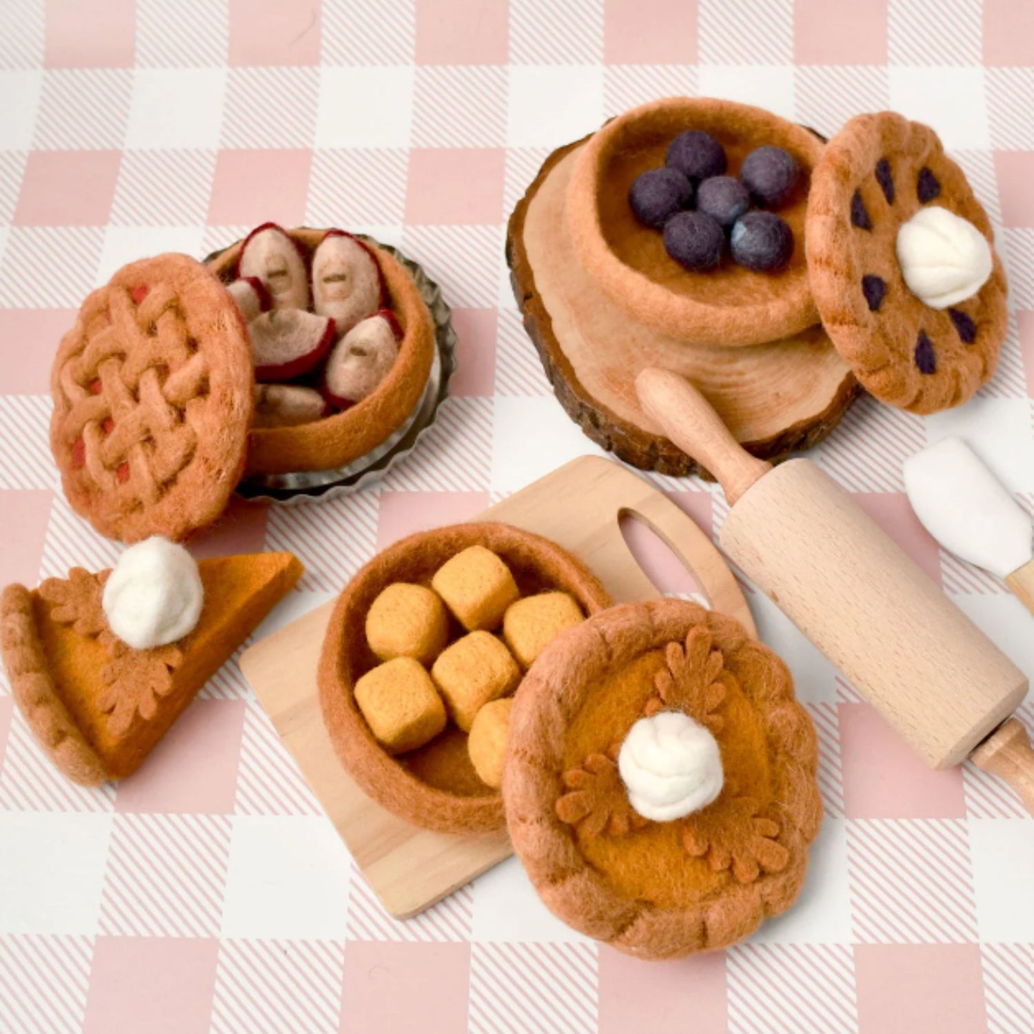 Felt Blueberry Pie | Play Food Set