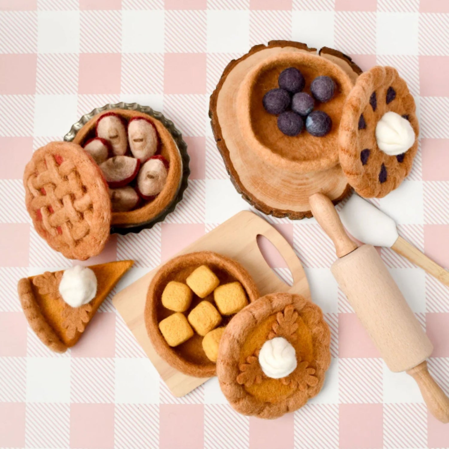 PRE-ORDER Felt Apple Pie | Play Food Set (Shipping End of Sep)