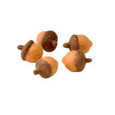 Felt Acorns - Brown (Set of 5)