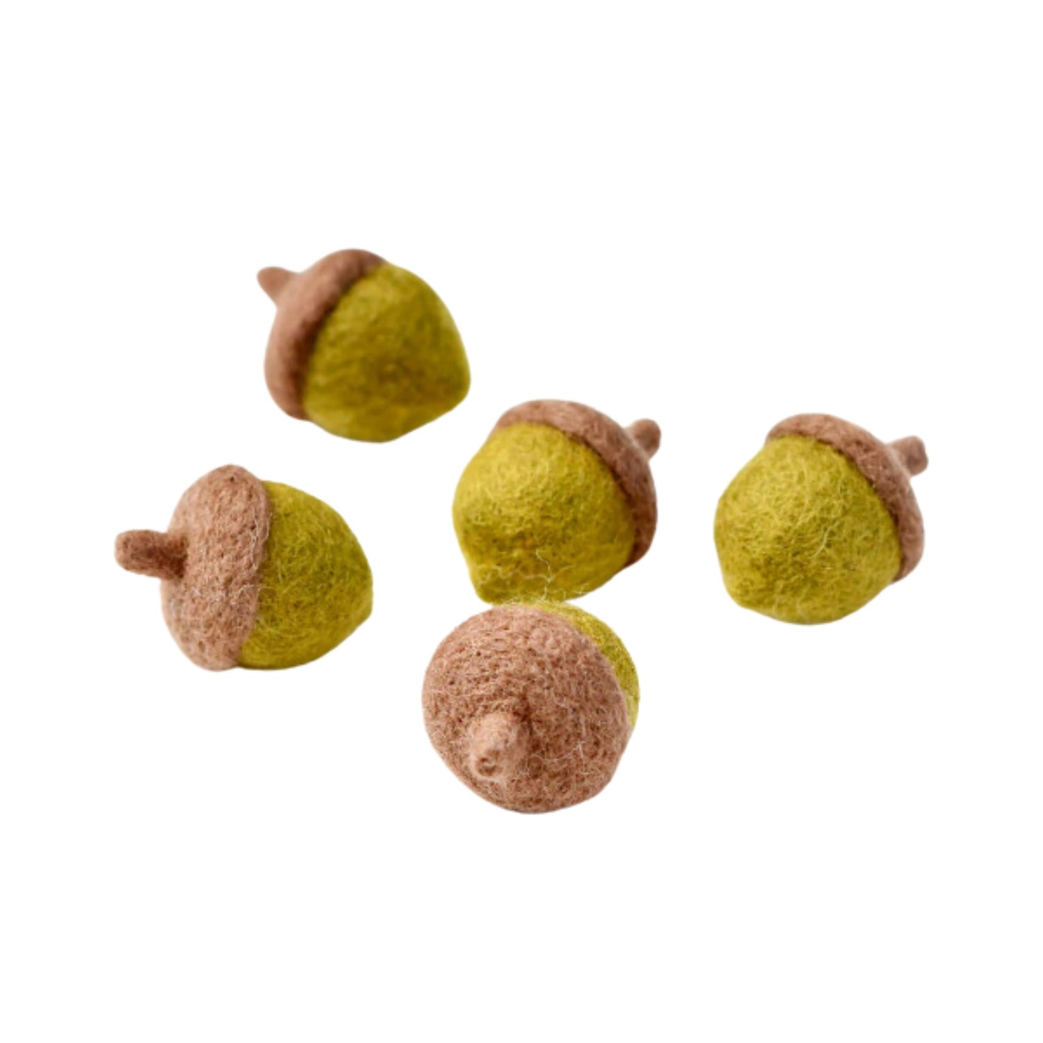 Felt Acorns - Green (Set of 5)