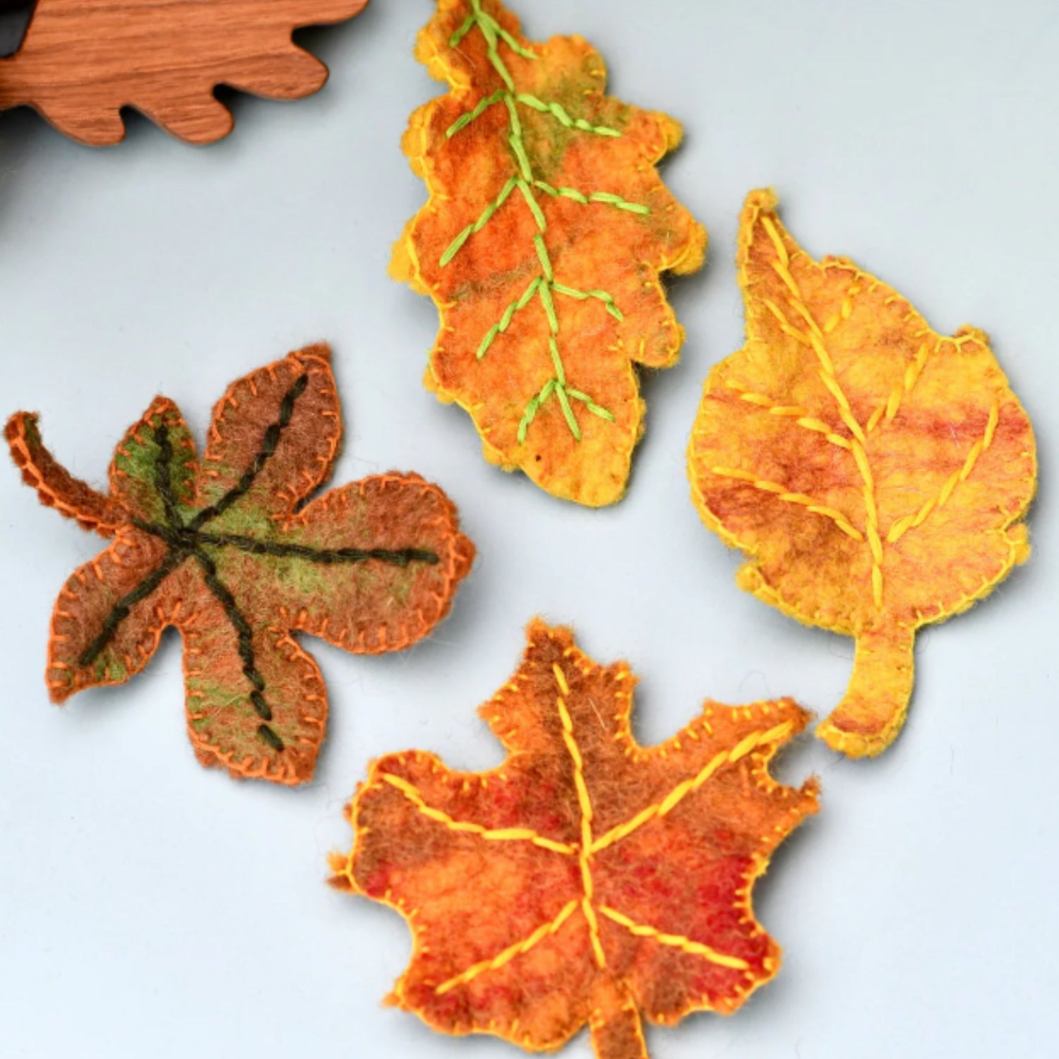 Felt Autumn Fall Leaves (Set of 4)