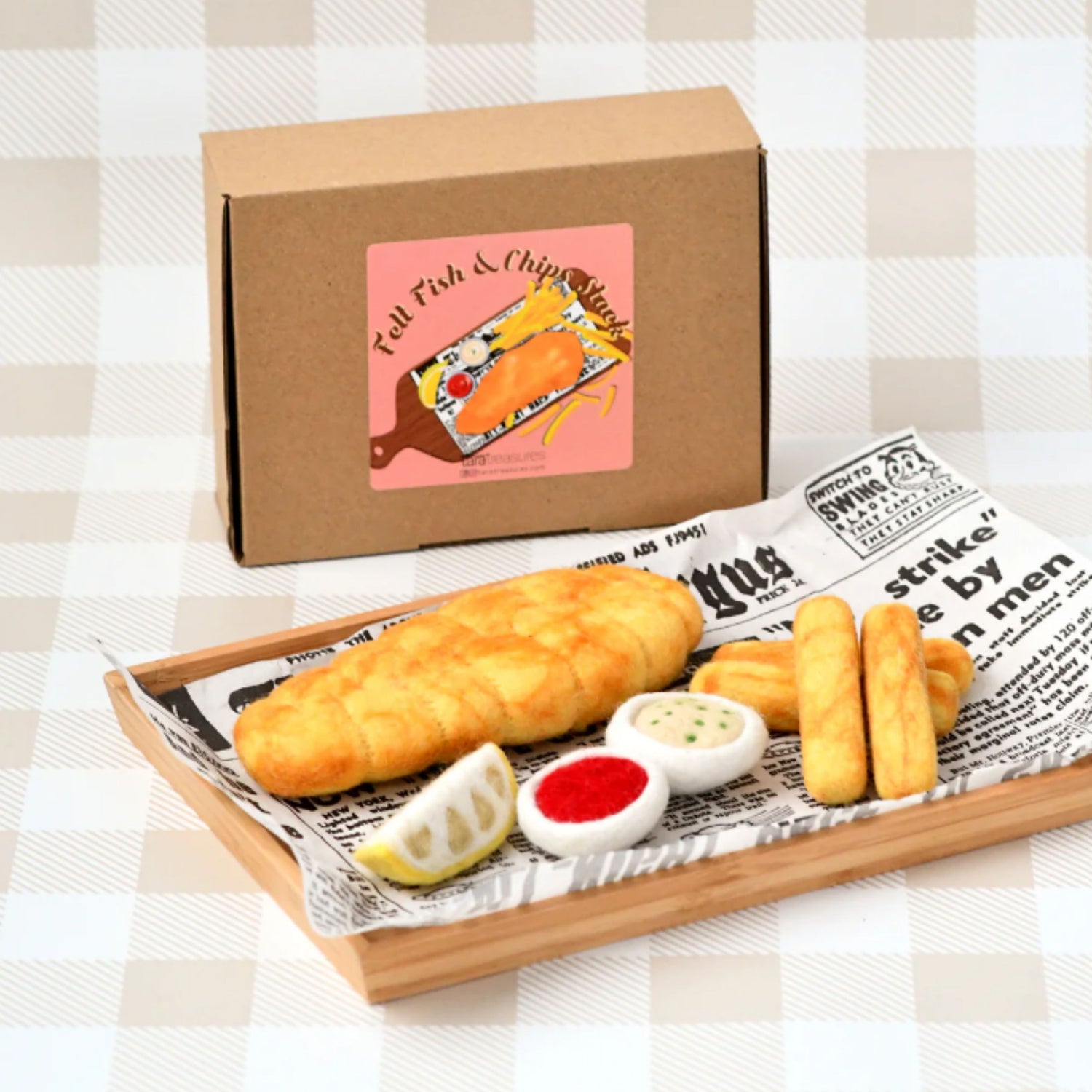 Felt Fish and Chips | Play Food Set