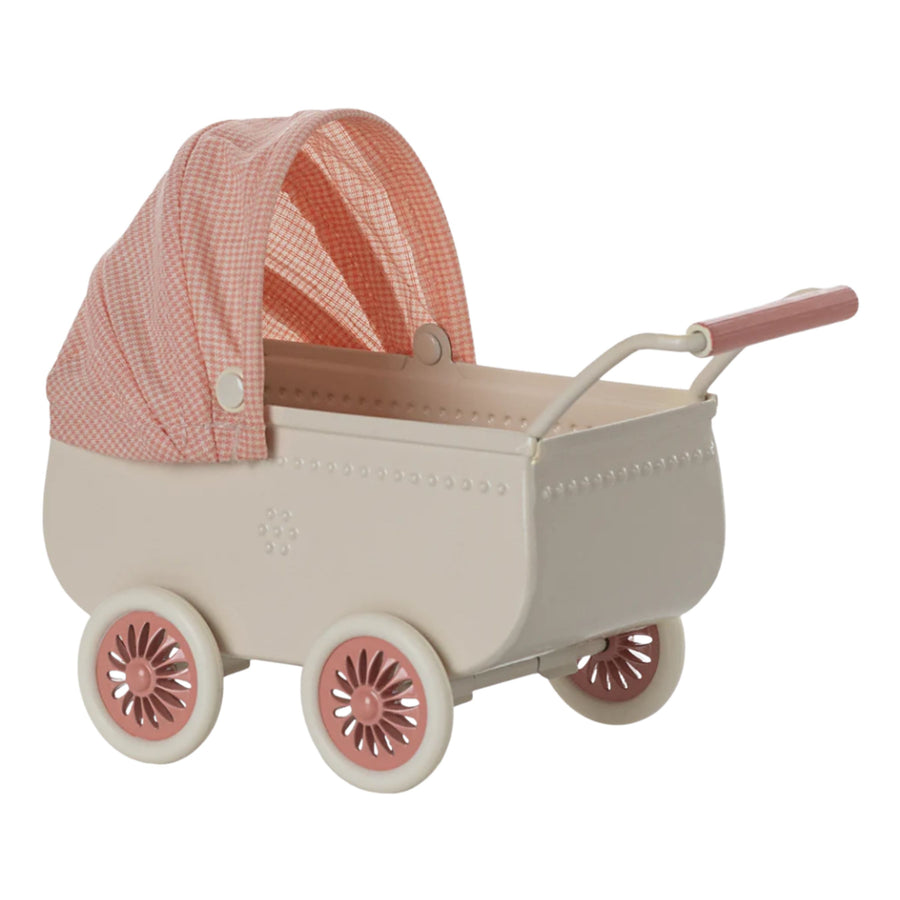 Maileg Pram - Coral (Baby Mouse)