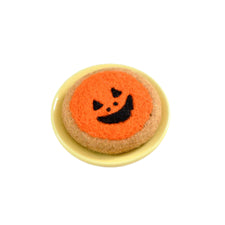 Felt Orange Jack O'Lantern Cookie | Halloween