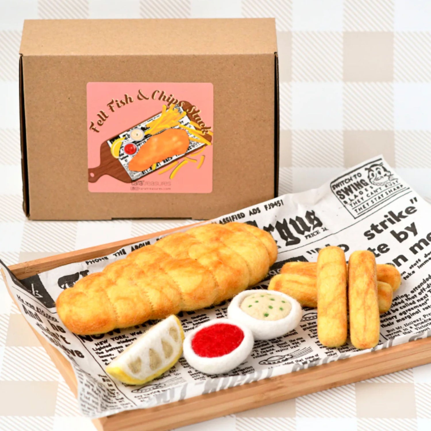 Felt Fish and Chips | Play Food Set