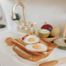 Felt Bacon and Eggs | Breakfast Play Food Set