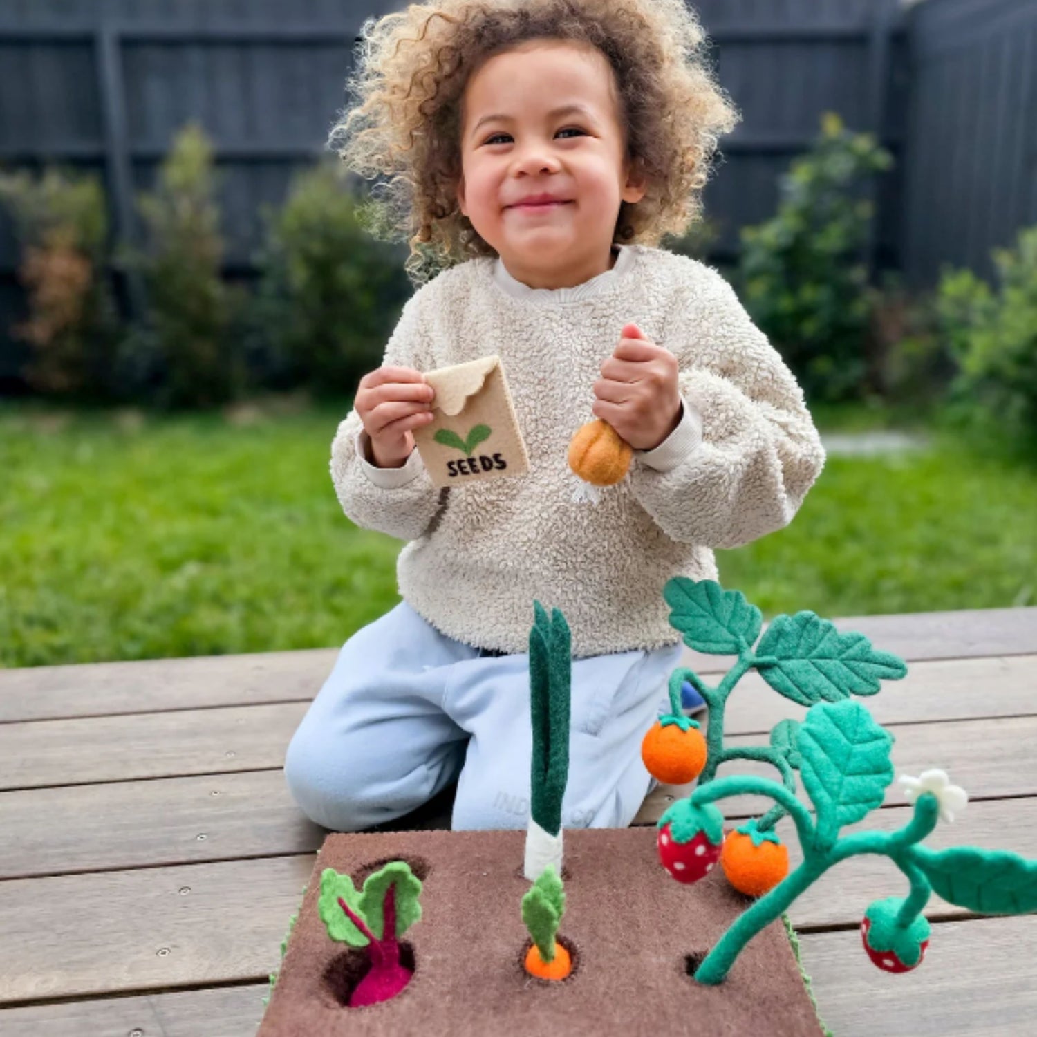 Felt Garden Planter Box Play Set