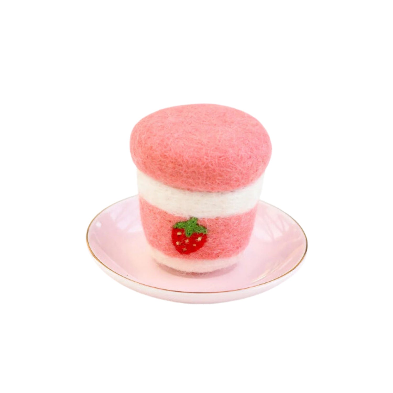 Felt Strawberry Yoghurt | Play Food