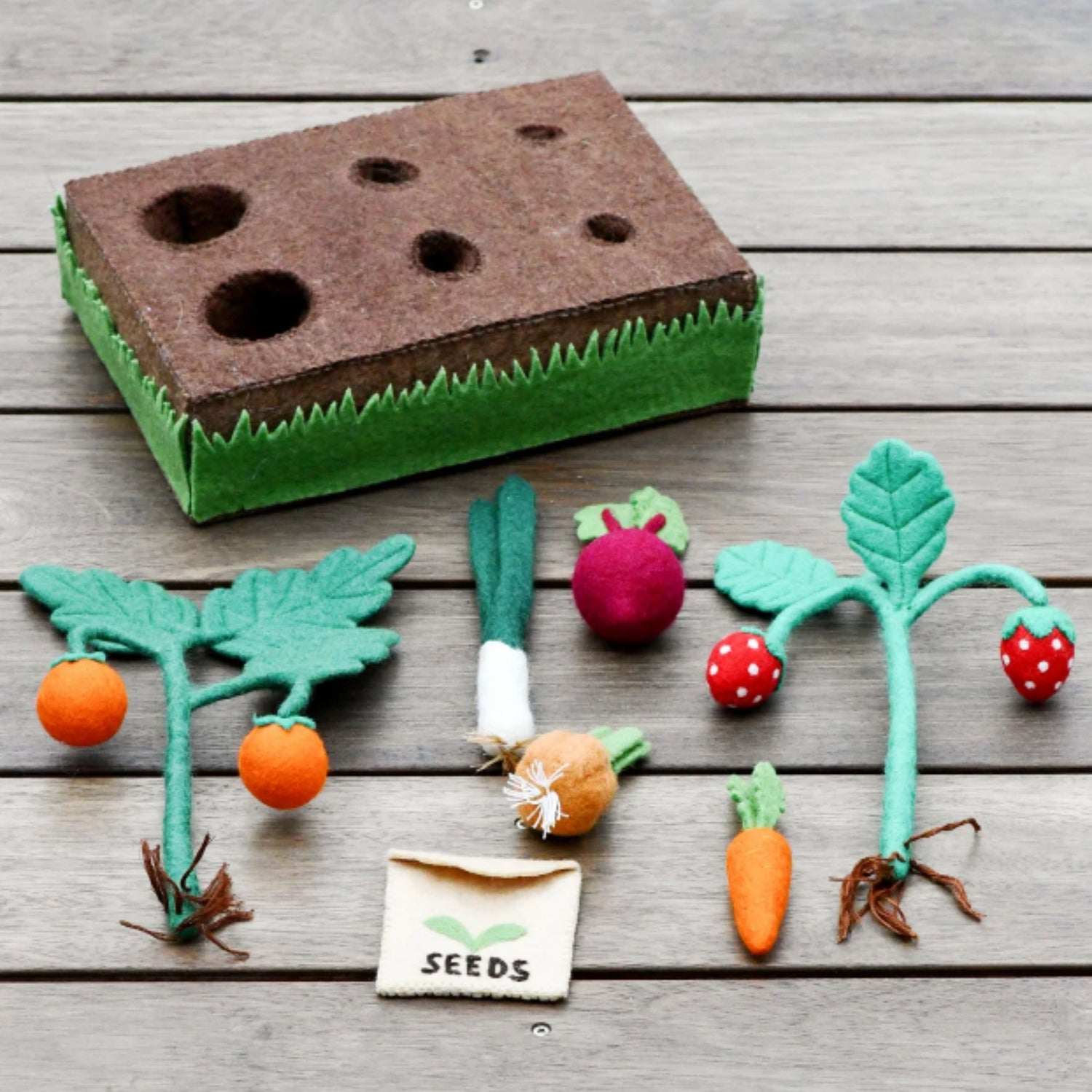 Felt Garden Planter Box Play Set