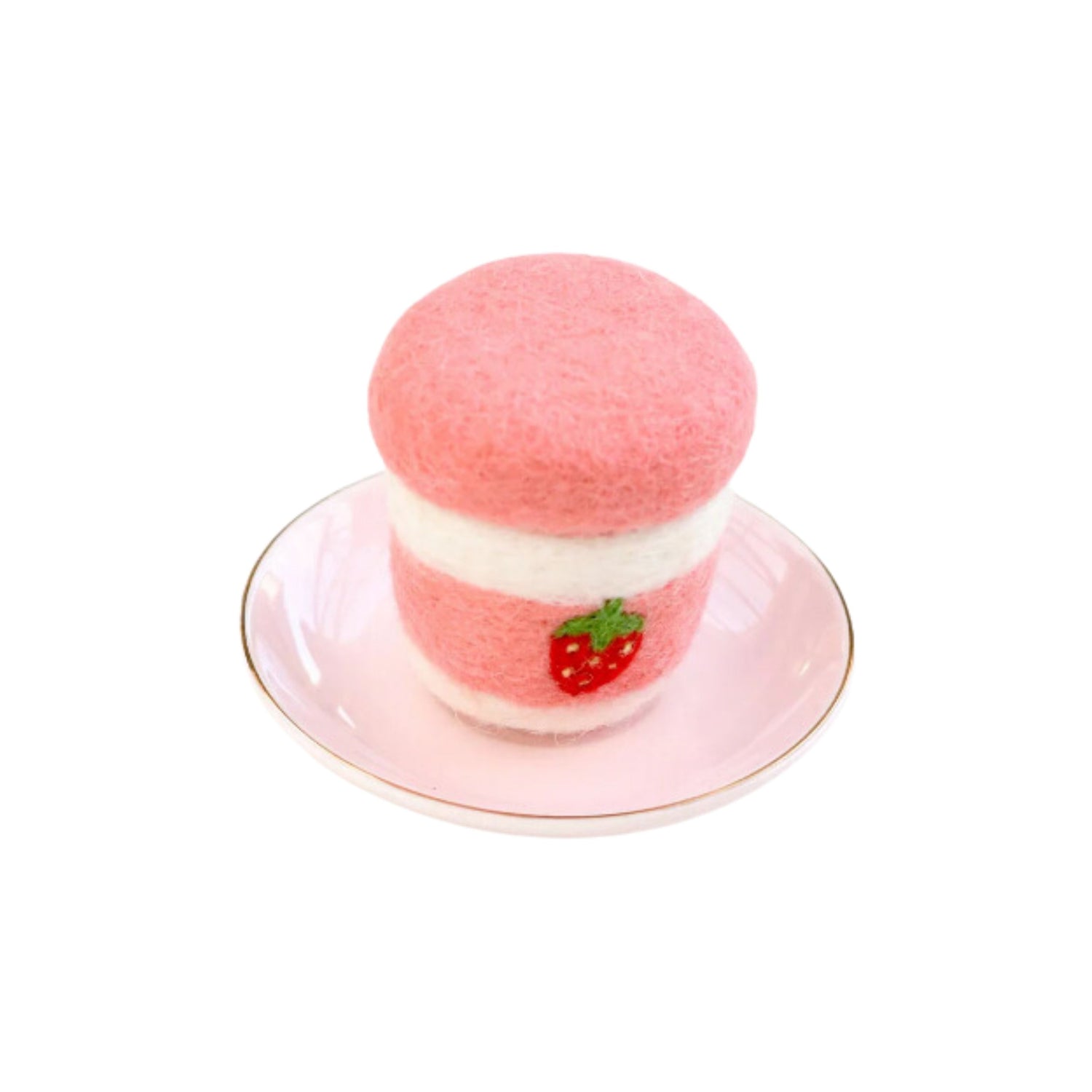 Felt Strawberry Yoghurt | Play Food