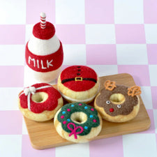 PRE-ORDER Felt Donuts and Milk Christmas Play Food Set