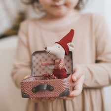 Maileg Christmas Mouse in Suitcase (Baby)