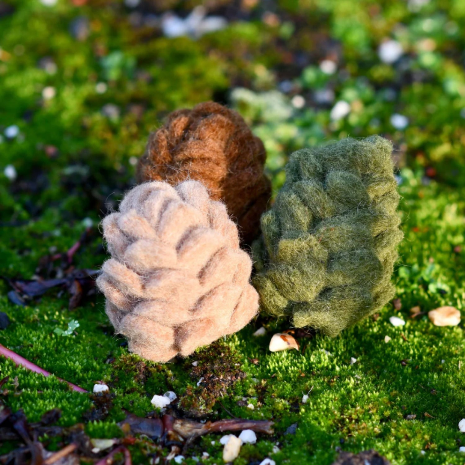 Felt Pinecones (3 pcs)