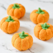 Felt Orange Pumpkins Loose Parts (5 pcs)