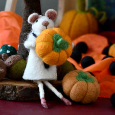 Felt Orange Pumpkins Loose Parts (5 pcs)