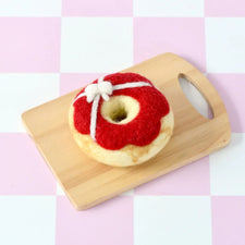 PRE-ORDER Felt Red Present Donut | Christmas Play Food