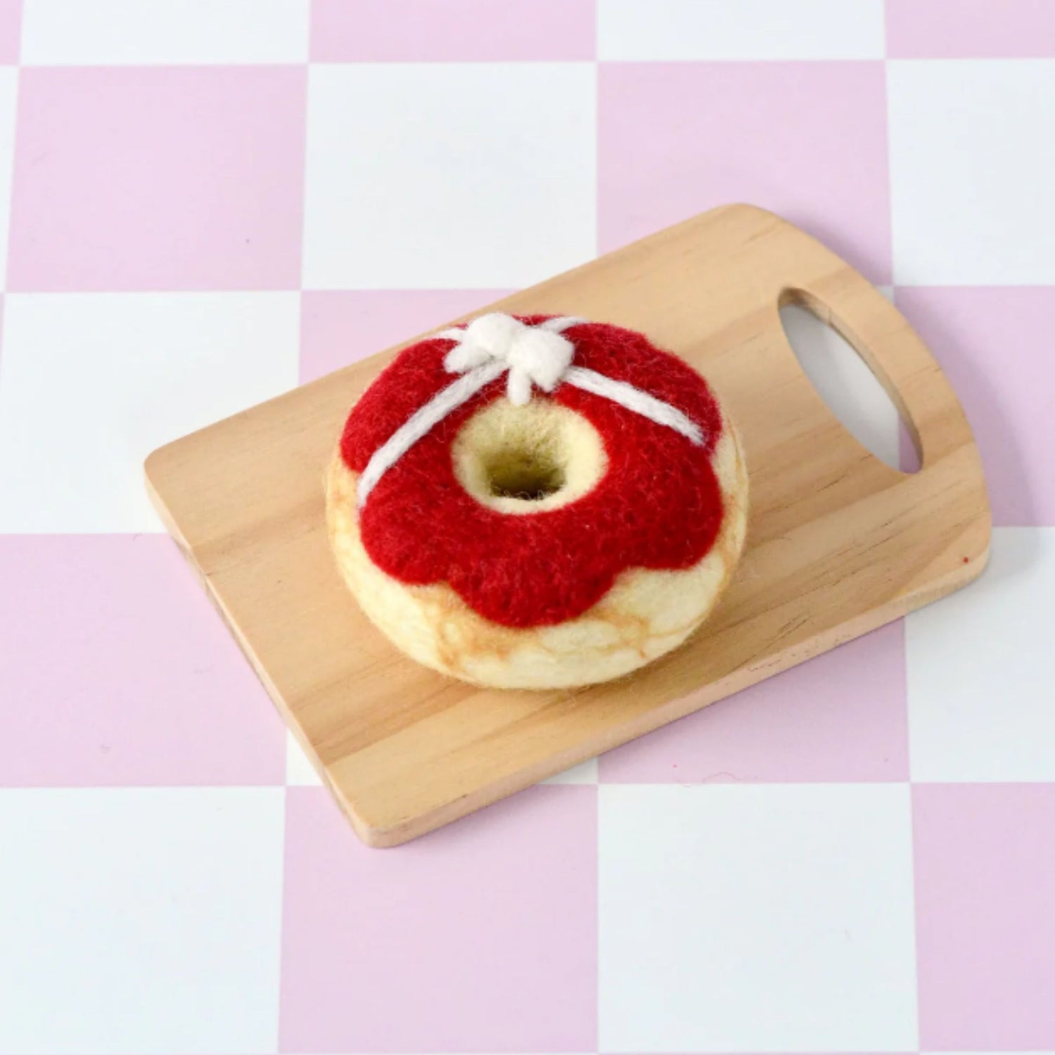 PRE-ORDER Felt Red Present Donut | Christmas Play Food