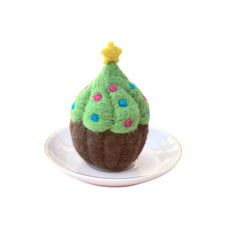 Felt Christmas Tree Cupcake | Play Food