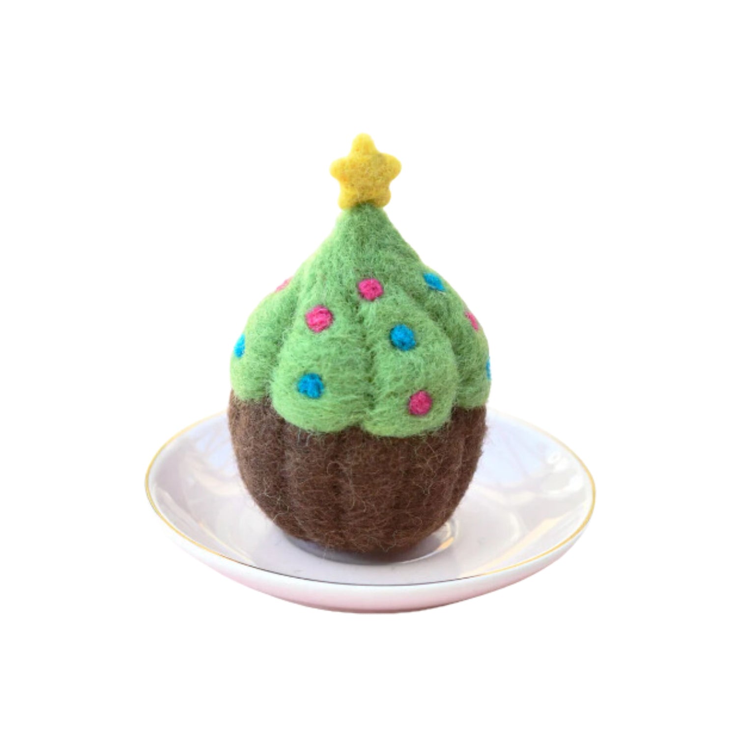 Felt Christmas Tree Cupcake | Play Food