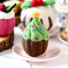 Felt Christmas Tree Cupcake | Play Food