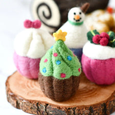 Felt Christmas Tree Cupcake | Play Food