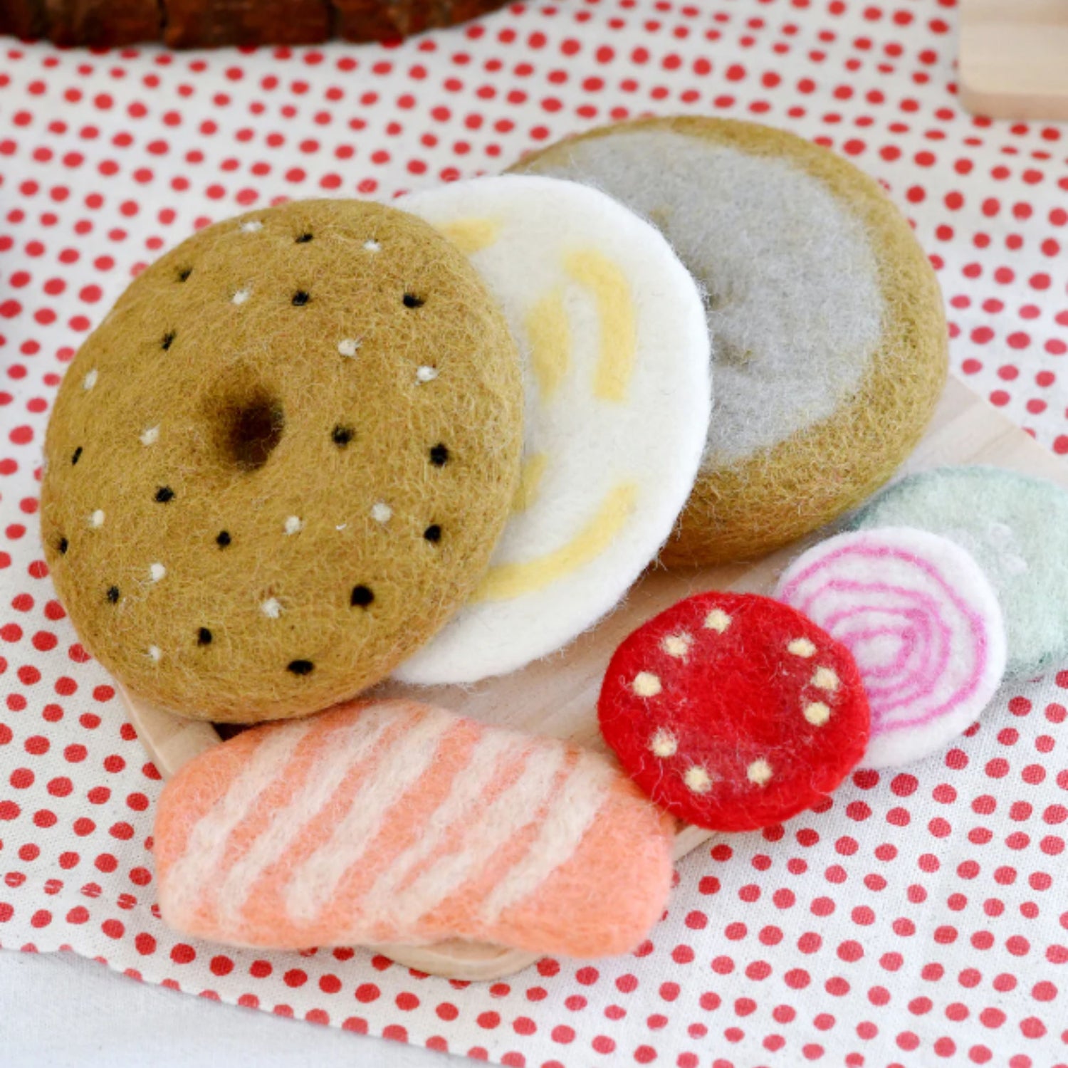 Felt Bagel Stack | Play Food Set