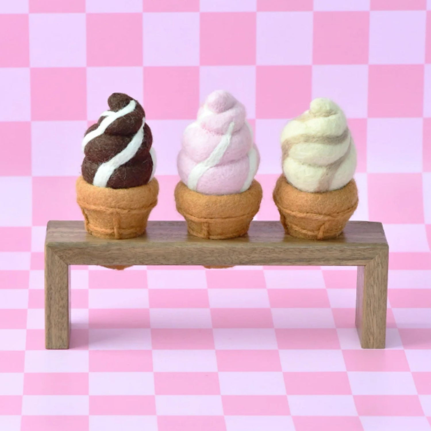 PRE-ORDER Felt Vanilla Soft Serve Ice Cream | Play Food (2pcs)