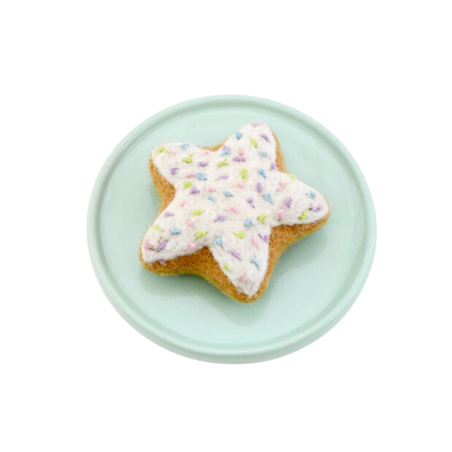 Felt Star Icing Cookie with Sprinkles | Play Food