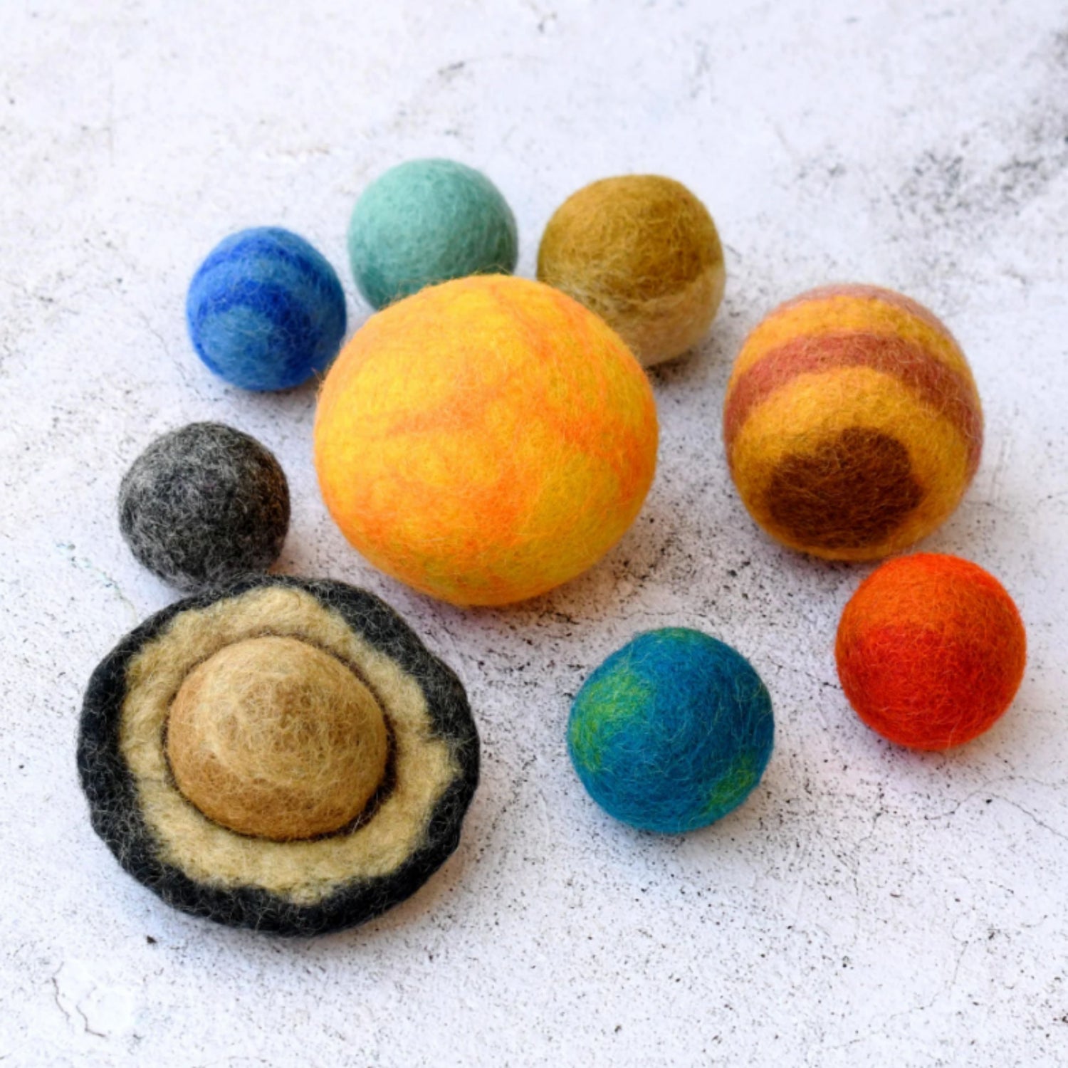 Felt Solar System Planets (9 pcs)