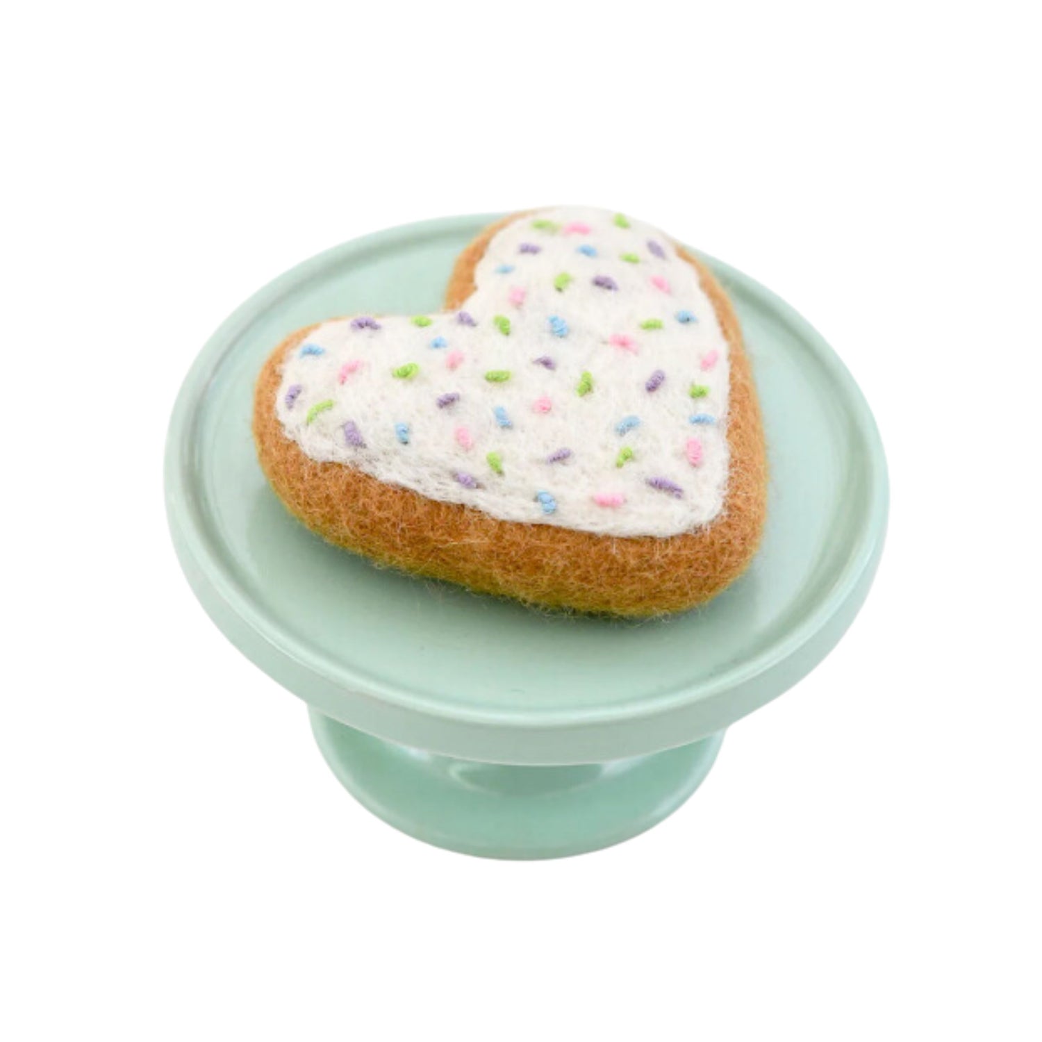 Felt Heart Icing Cookie with Sprinkles | Play Food